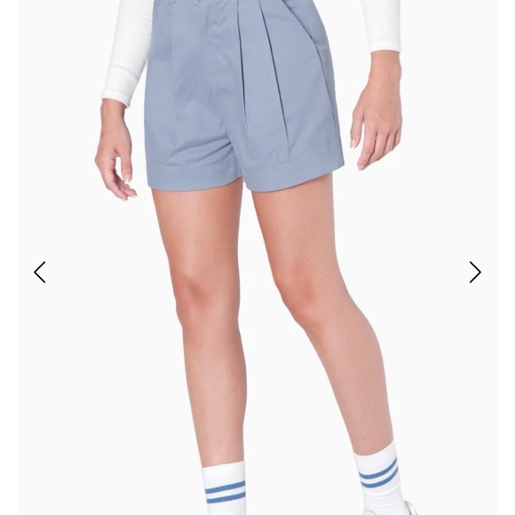 Women's Blue Pleated Shorts from Colombia - Picture 2 of 3